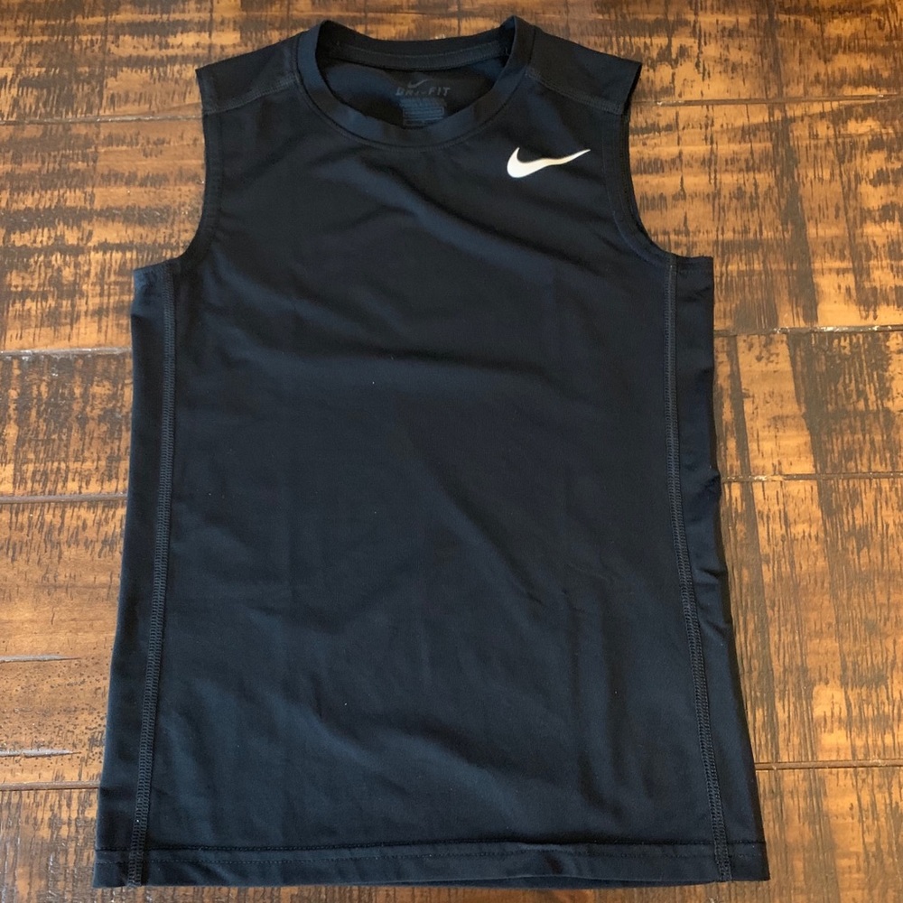 Nike Dri-Fit Swoosh Sleeveless Tank Top Sz S Black